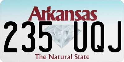 AR license plate 235UQJ
