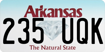 AR license plate 235UQK