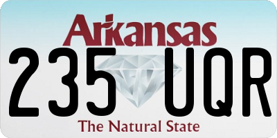 AR license plate 235UQR