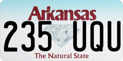 AR license plate 235UQU