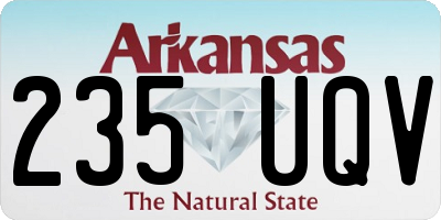 AR license plate 235UQV