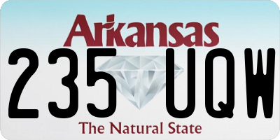 AR license plate 235UQW