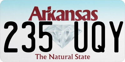 AR license plate 235UQY