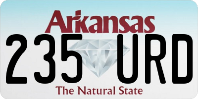 AR license plate 235URD