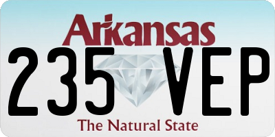 AR license plate 235VEP