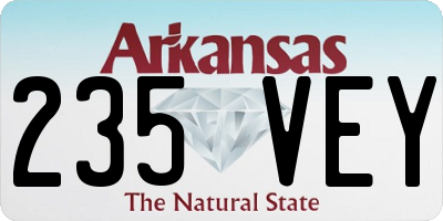 AR license plate 235VEY
