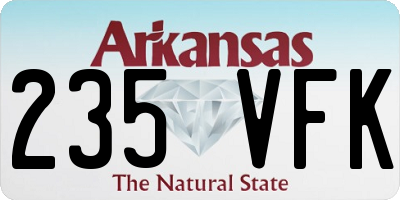 AR license plate 235VFK