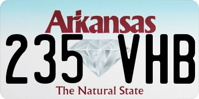 AR license plate 235VHB