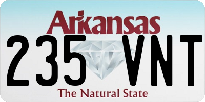 AR license plate 235VNT
