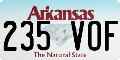 AR license plate 235VOF