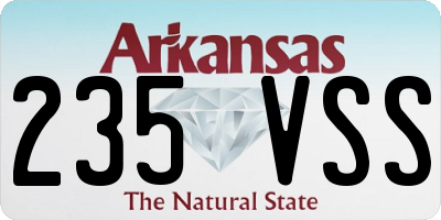 AR license plate 235VSS