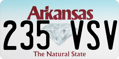 AR license plate 235VSV