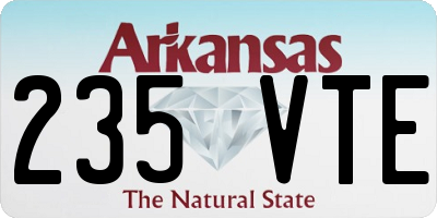 AR license plate 235VTE