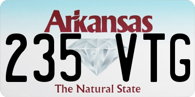AR license plate 235VTG