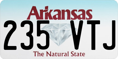 AR license plate 235VTJ