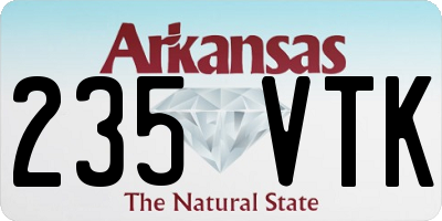 AR license plate 235VTK