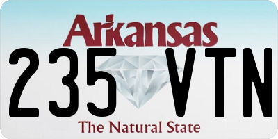 AR license plate 235VTN