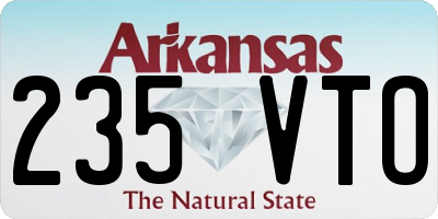AR license plate 235VTO