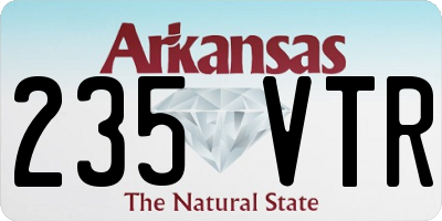 AR license plate 235VTR