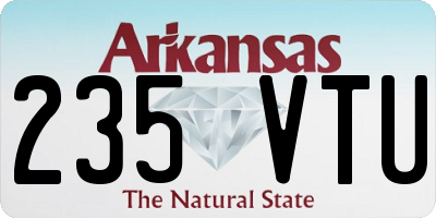 AR license plate 235VTU