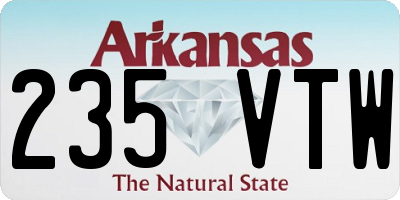 AR license plate 235VTW
