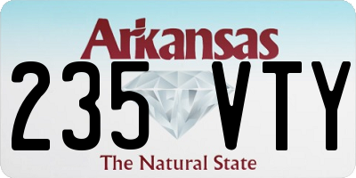 AR license plate 235VTY