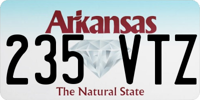 AR license plate 235VTZ