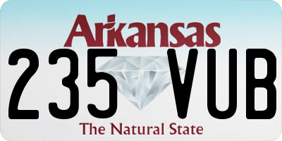 AR license plate 235VUB