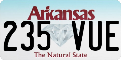 AR license plate 235VUE