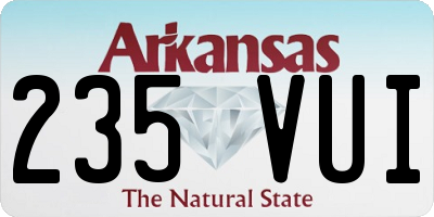 AR license plate 235VUI
