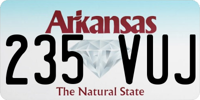 AR license plate 235VUJ