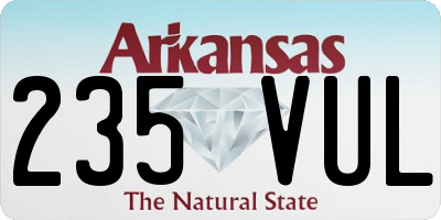 AR license plate 235VUL