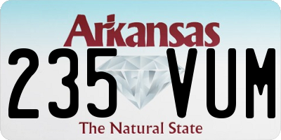 AR license plate 235VUM