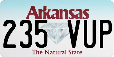 AR license plate 235VUP