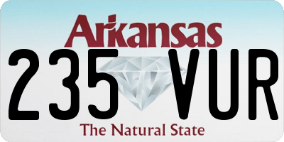 AR license plate 235VUR