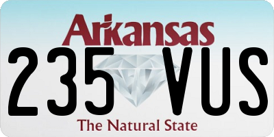 AR license plate 235VUS
