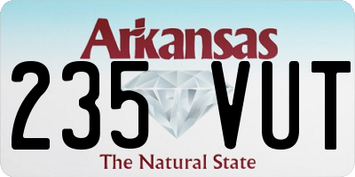AR license plate 235VUT