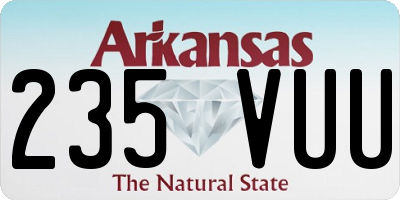 AR license plate 235VUU