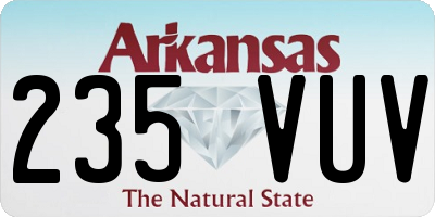 AR license plate 235VUV