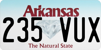 AR license plate 235VUX