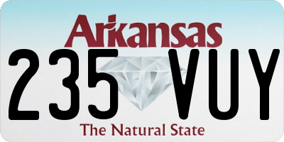 AR license plate 235VUY