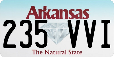 AR license plate 235VVI