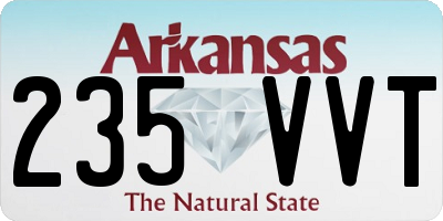 AR license plate 235VVT