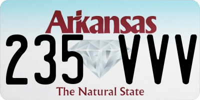 AR license plate 235VVV