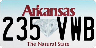 AR license plate 235VWB