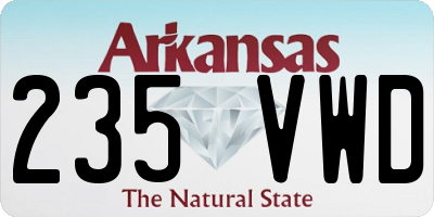 AR license plate 235VWD