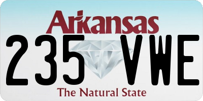 AR license plate 235VWE