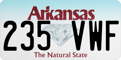 AR license plate 235VWF