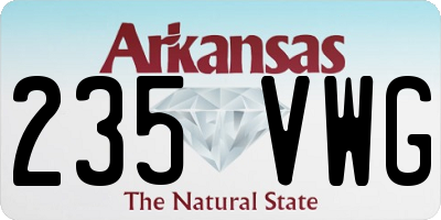 AR license plate 235VWG