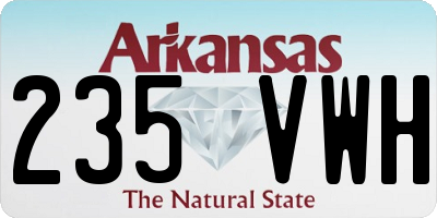 AR license plate 235VWH